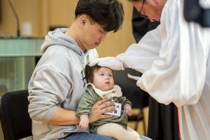  주일 부활절 세례예식